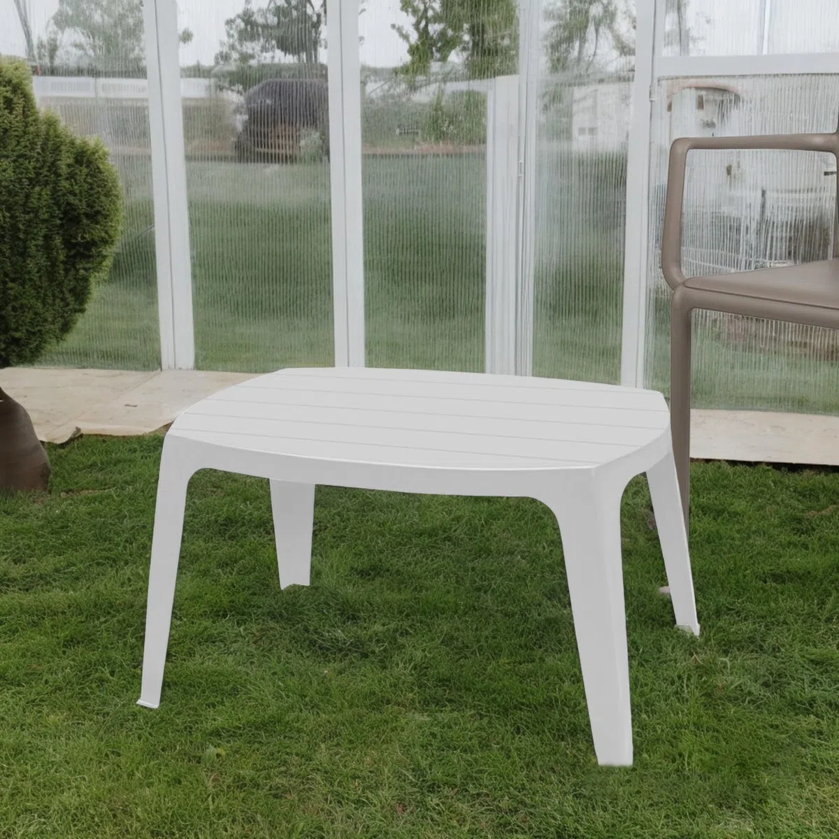 IPAE-PROGARDEN Tavolino da Giardino Colore Bianco - Modello Kai