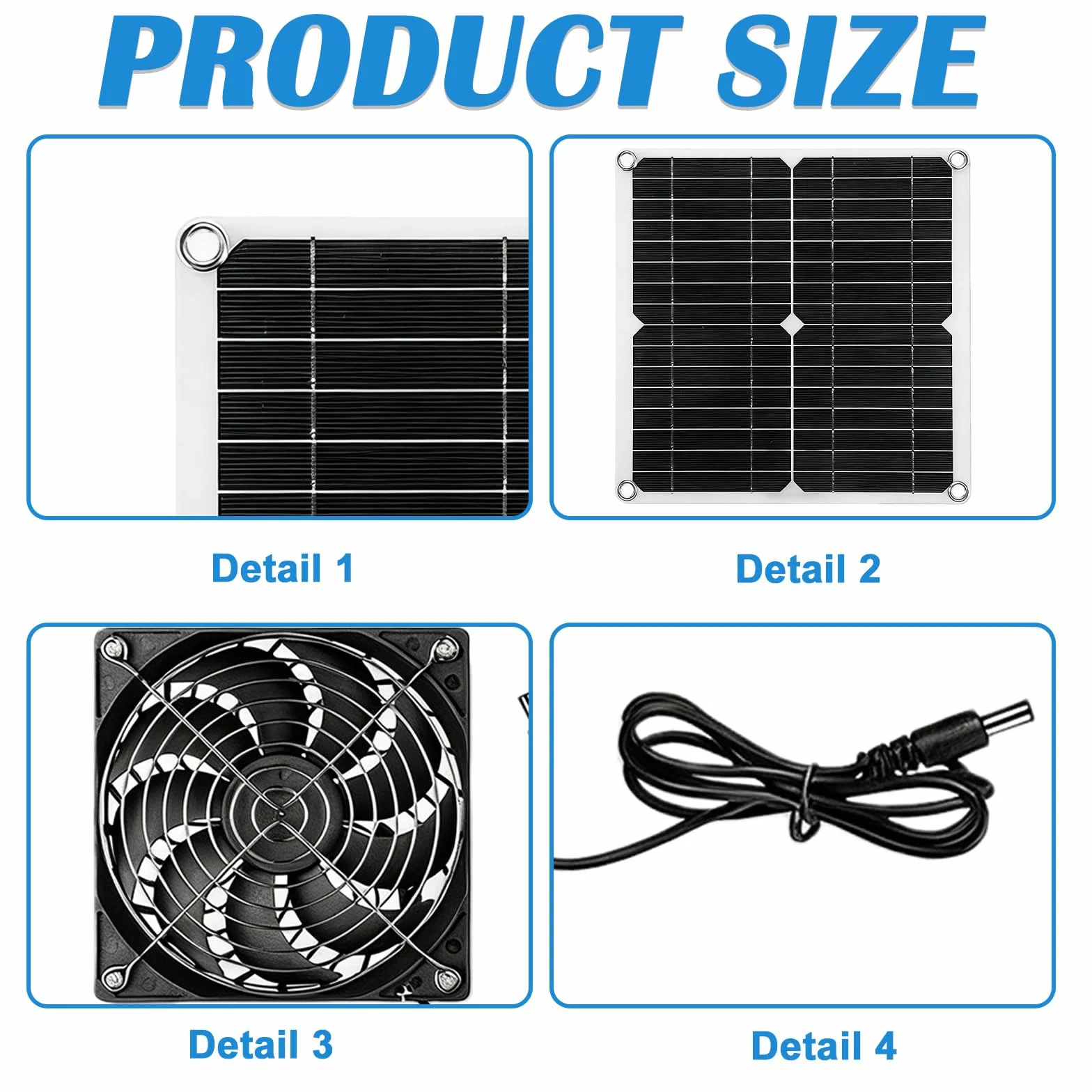PORFOYO Kit Ventola per Pannello Solare,12W Ventilatore Alimentato da Pannello Solare,Ventilatore Solare,Kit Ventilatore Pannello Solare per Pollaio,Serra,Capanno da Giardino(Doppia Ventola)