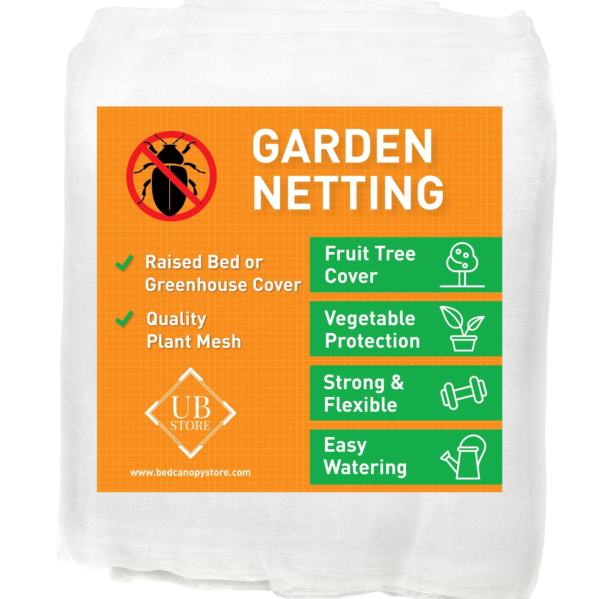 Rete Per Insetti da Giardino 3x3 Metri | Tessuto a Maglia Bianca di Diverse Dimensioni, Zanzariera Per la Protezione di Frutta e Verdura | Barriera Insetti Per Fragole, More e Piante di Bacche