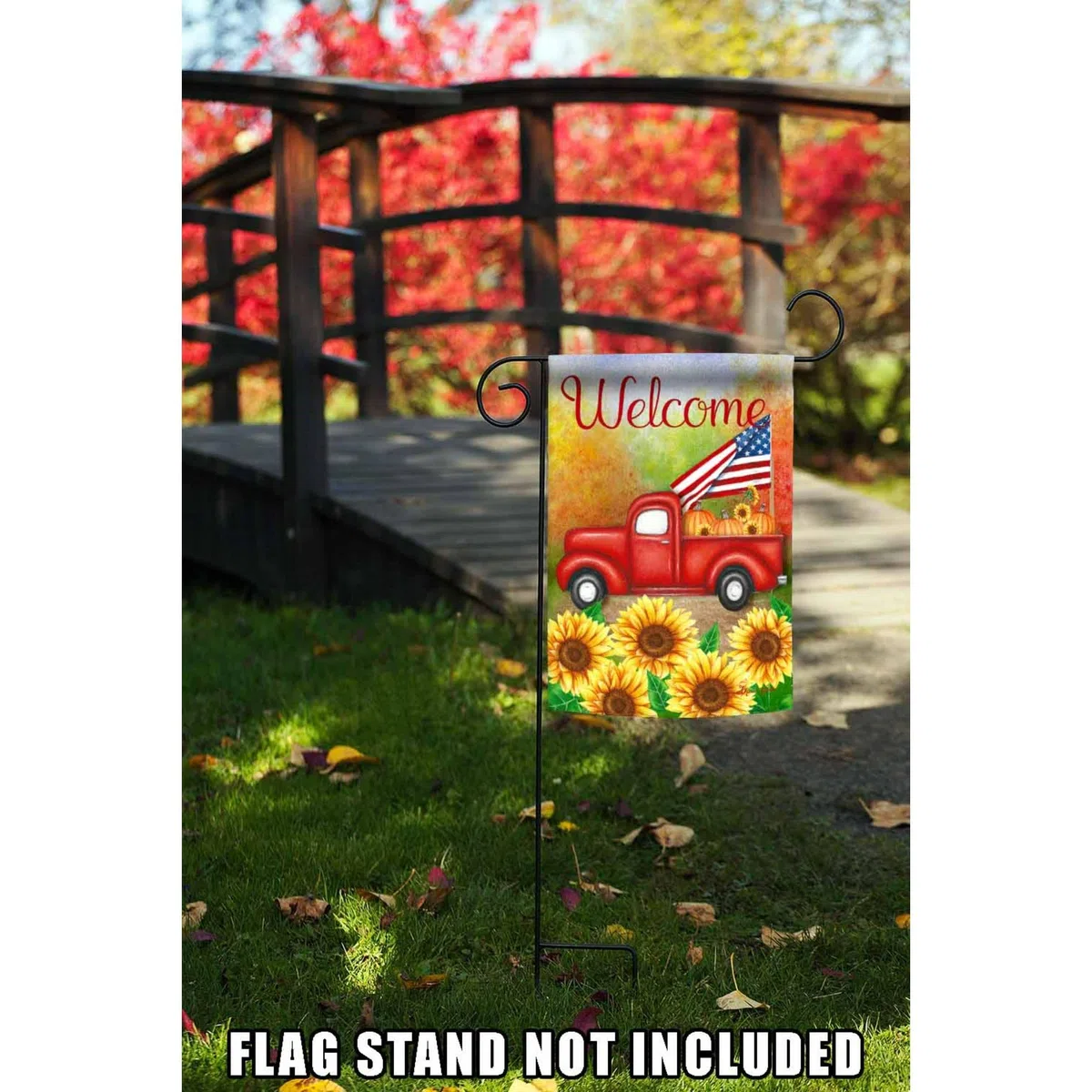 Toland Home Garden 1112207 Welcome Harvest Truck 12,5 x 18 pollici, decorazione da giardino (12,5" x 18")