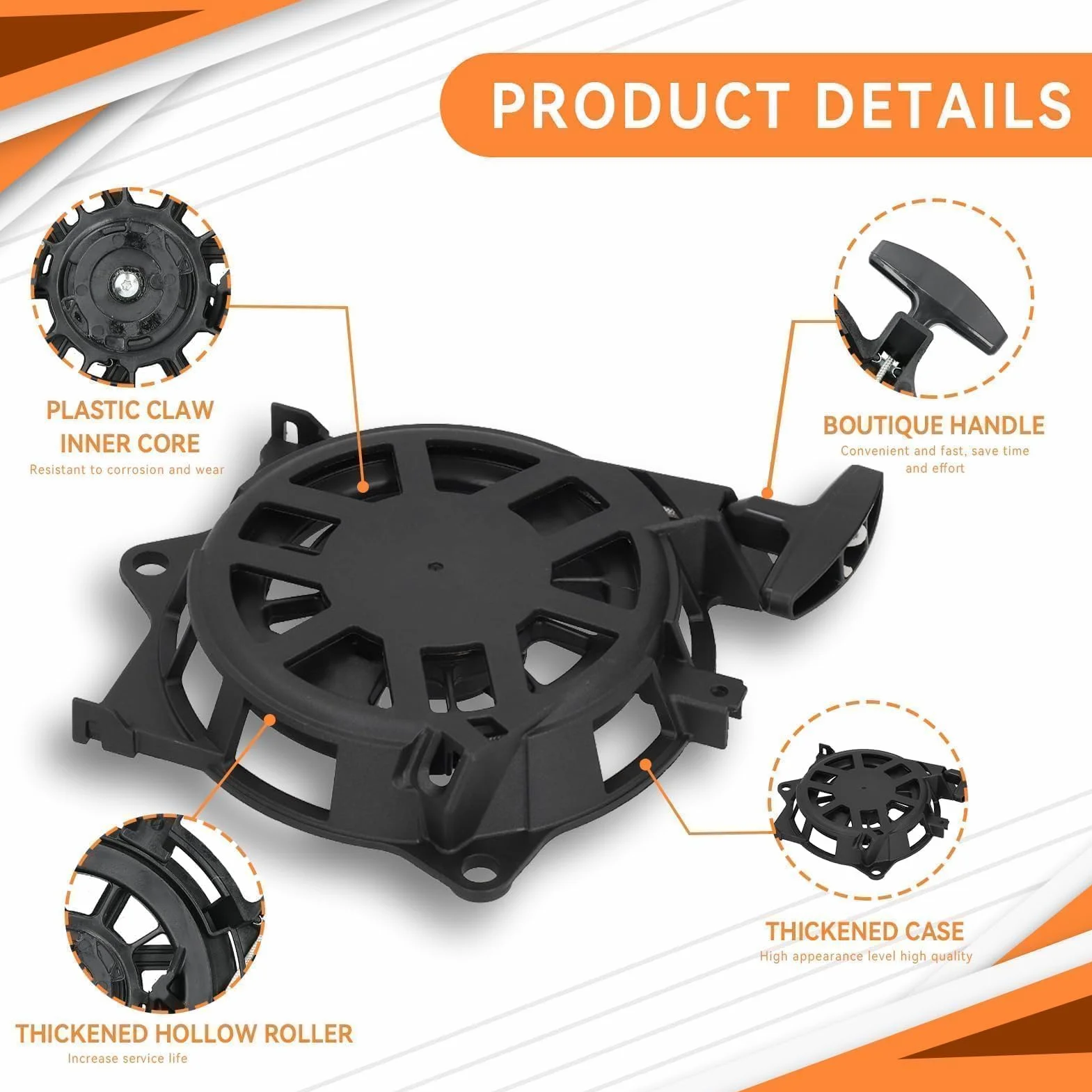 Agatige Avviamento A Strappo, Gruppo Avviamento A Strappo, PVC Di Ricambio Gruppo Avviamento Tosaerba Attrezzatura Tagliaerba Da Giardino Adatta Per Honda GC190 GCV190 28400 ‑ Z0M ‑ 801