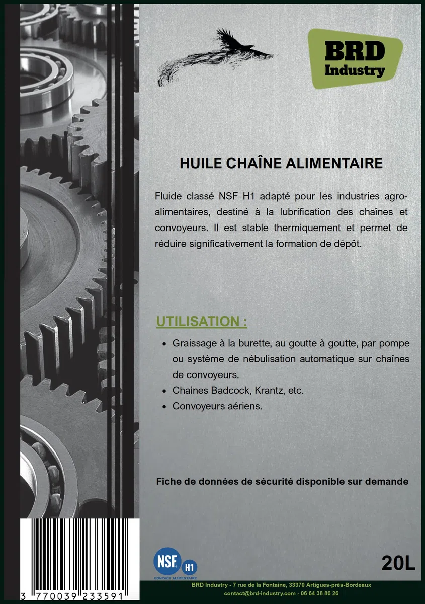 Olio catena a contatto alimentare V150 (20L)