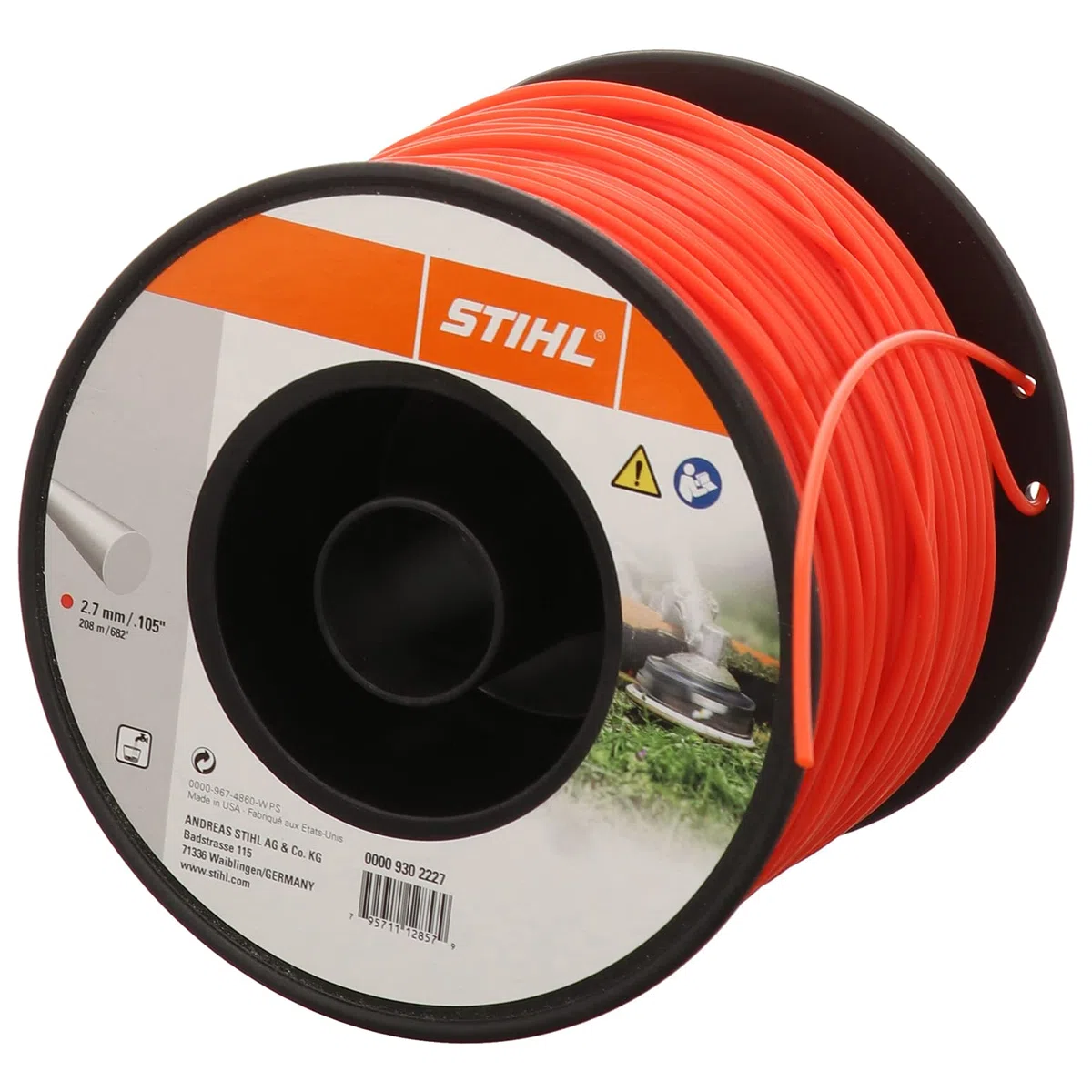 Stihl 00009302227 - spago 2,7 mm x 208 m, 1.36 kg