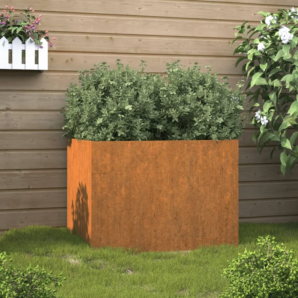 Generico Fioriera 62x47x46 cm Acciaio Corten,Prato e Giardino,Giardinaggio,Vasi e fioriere-821558