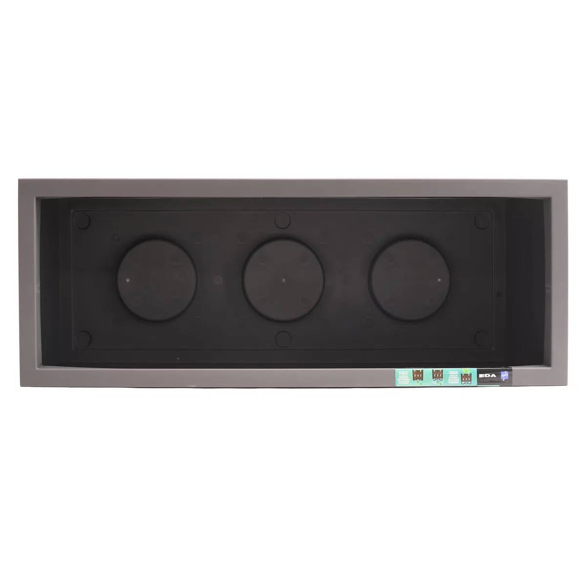 EDA Volcania Up - Fioriera, 80 cm, colore: Grigio antracite