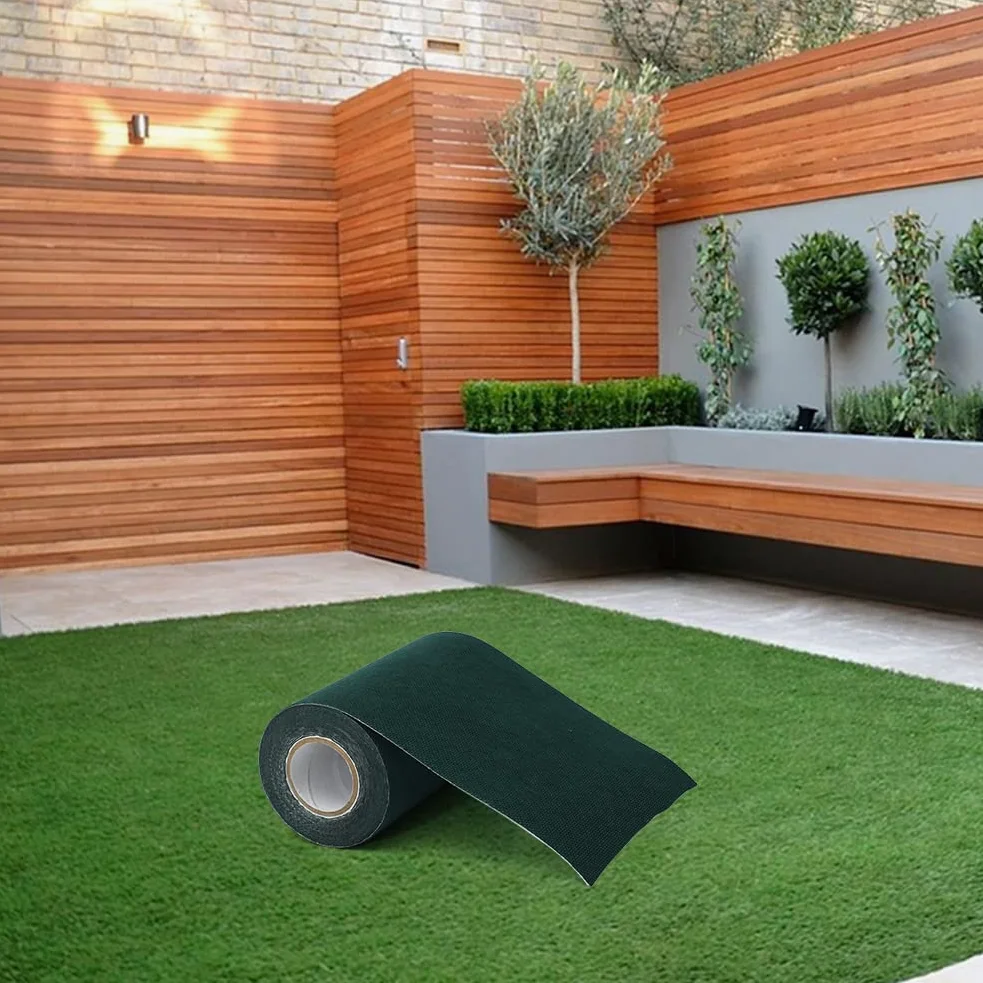 Nastro di giunzione per erba artificiale, autoadesivo per il collegamento di 2 pezzi, tappeto erboso, 15 cm x 10 m