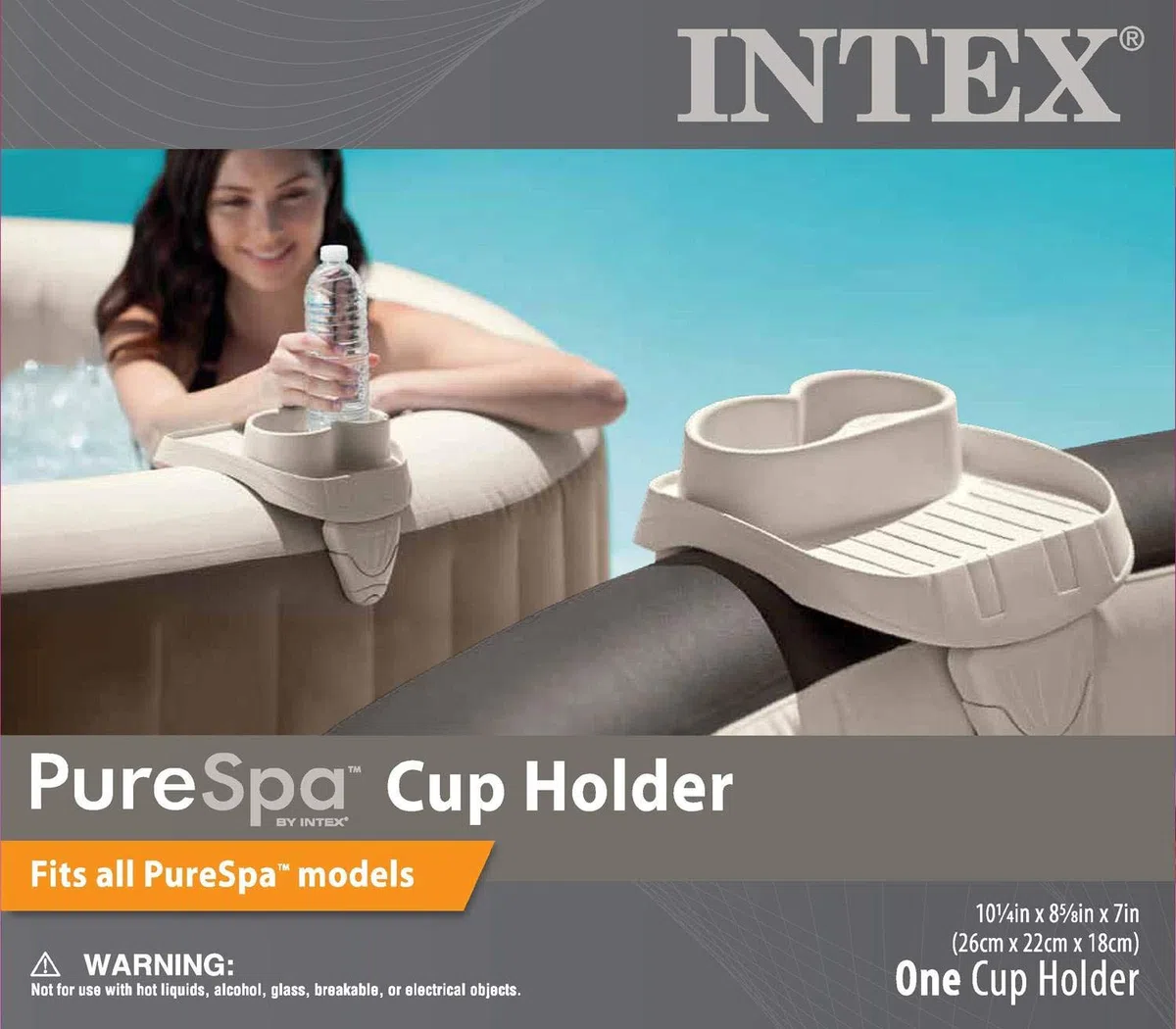 Intex PureSpa - Portabicchieri e vassoio per rinfresco, confezione da 2
