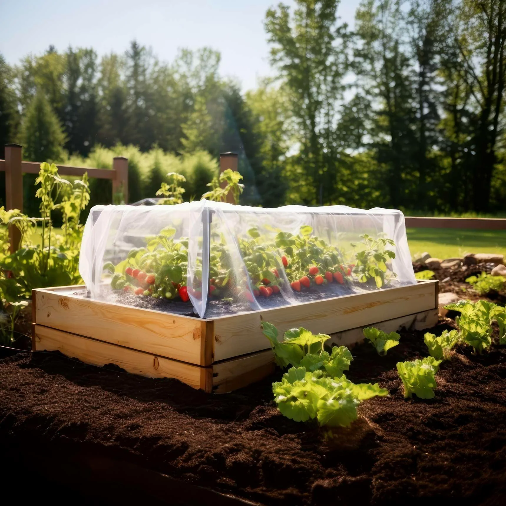 Rete Per Insetti da Giardino 3x3 Metri | Tessuto a Maglia Bianca di Diverse Dimensioni, Zanzariera Per la Protezione di Frutta e Verdura | Barriera Insetti Per Fragole, More e Piante di Bacche