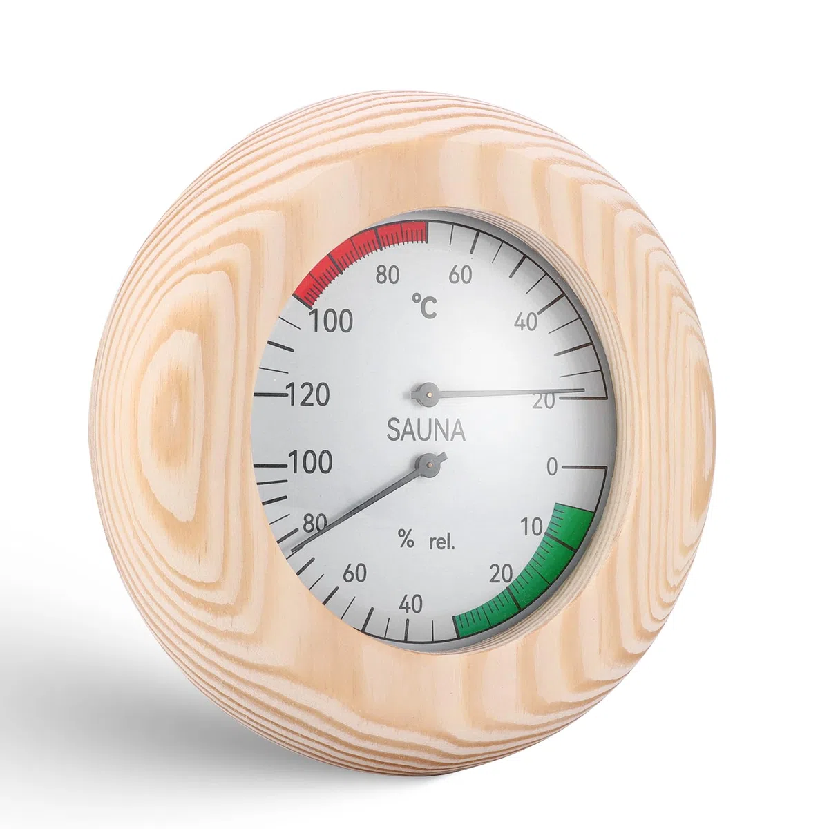 ALLOMN Termometro igrometro per sauna, 2 in 1, in legno, digitale, accurato, per sauna e bagno turco, per officina, scuola, mercato, magazzino, sala sauna