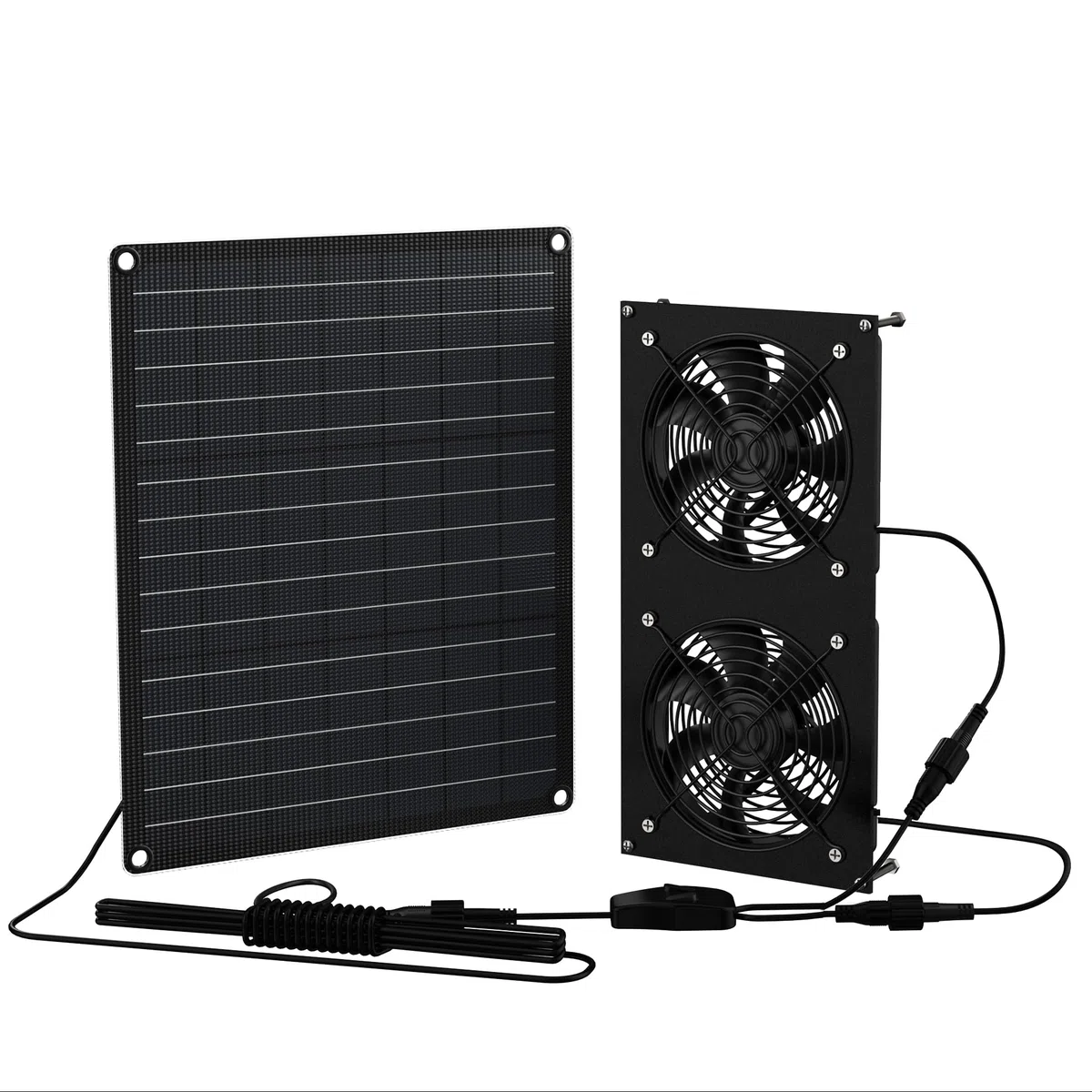 Ventilatore a pannello solare da 12 W, ventola solare per pollaio, serre, capanni, case per animali domestici, scarichi di finestre