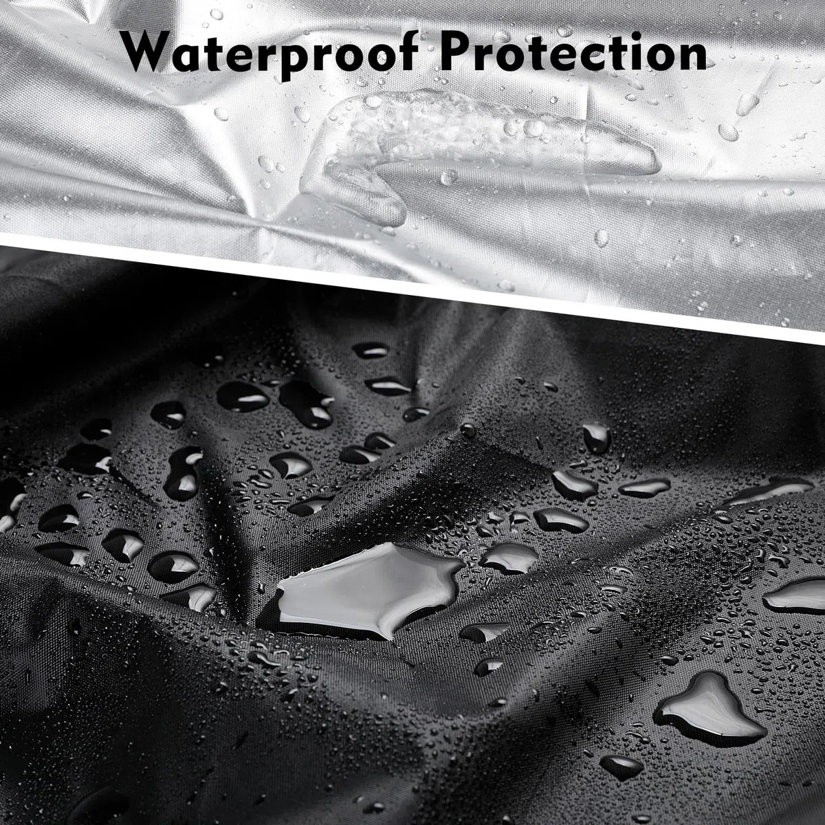 Cozary Copertura Sedie Esterno, 64x64x70/120 cm Impermeabile Copertura Protettiva per Sedie da Esterno, 210D Oxford Anti-UV Copertura Mobili da Giardino - Nero