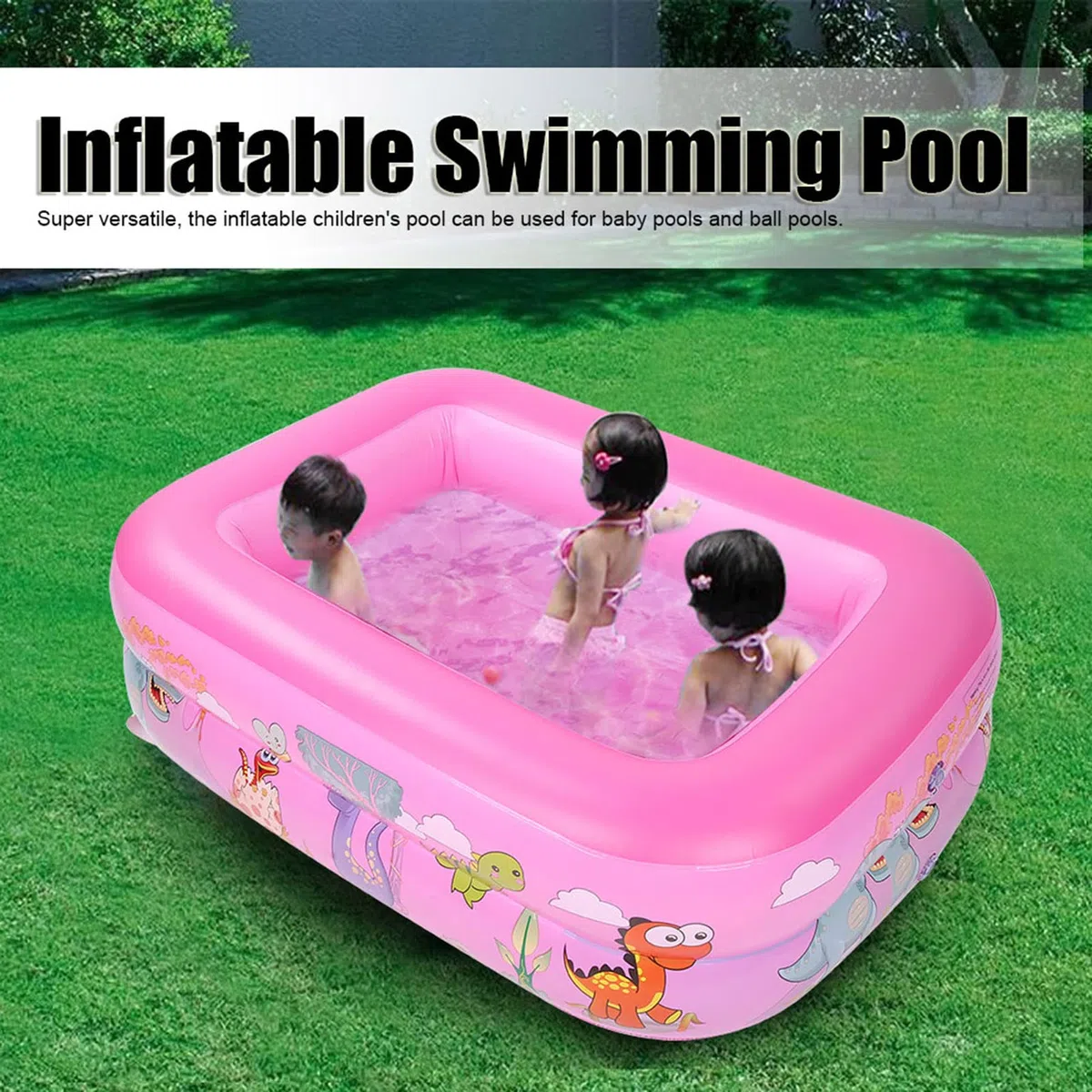 Piscina gonfiabile per bambini extra grandiosi di Holigie, materiale in PVC è resistente e adatto per le piscine per il tempo libero per adulti per incontri familiari e