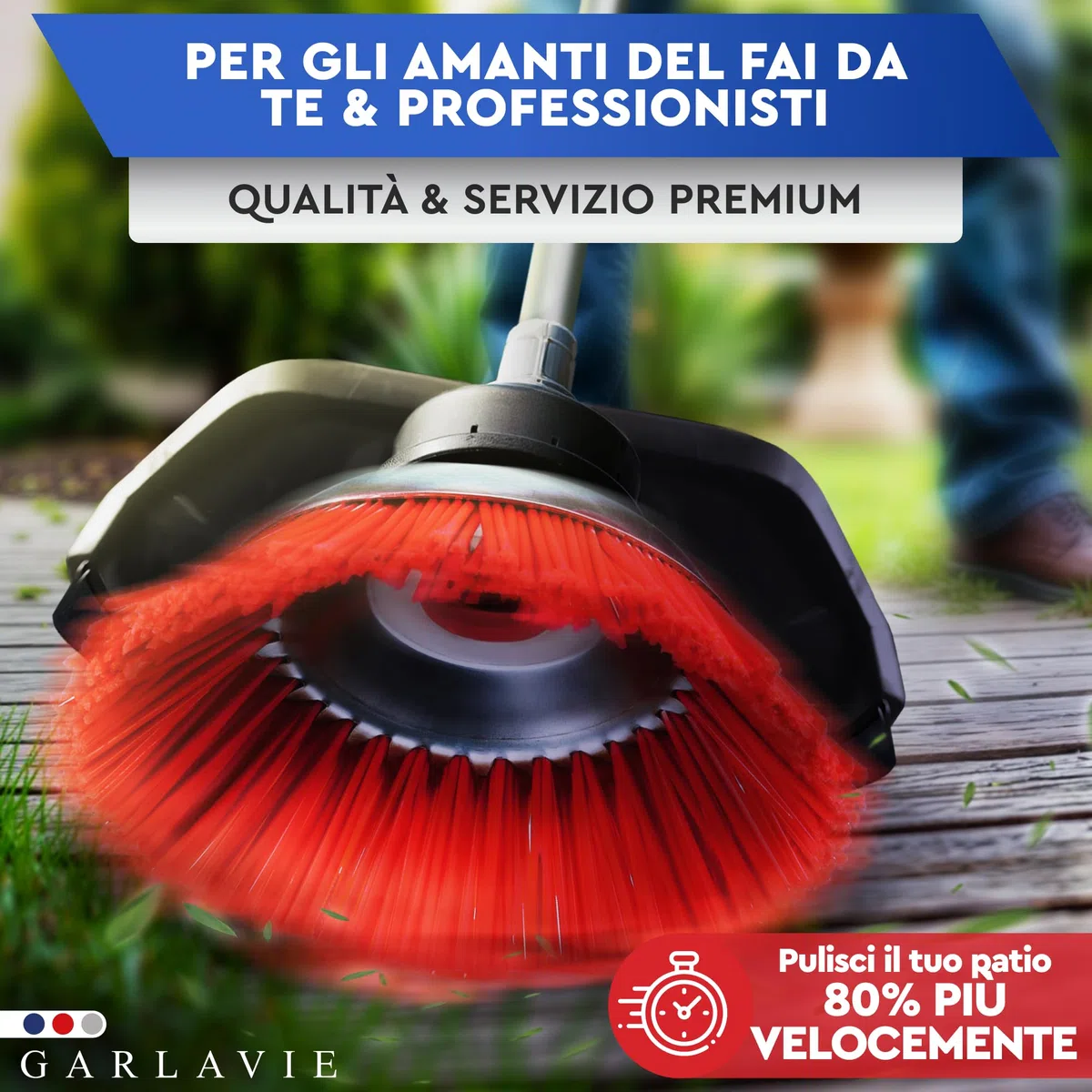 Spazzola per erbacce in nylon per decespugliatore – Spazzola delicato per rimozione di muschio e erbacce su superfici delicate