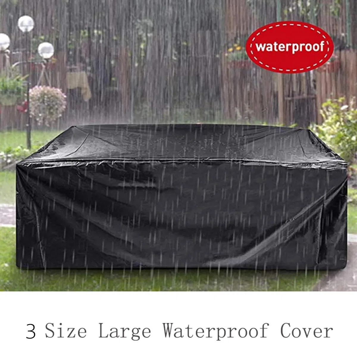 Fodera per Divano da Giardino a 2/3/4 posti, Fodere per mobili da Giardino, Tessuto Oxford Resistente agli Strappi Impermeabile, Fodere per sedie da Esterno
