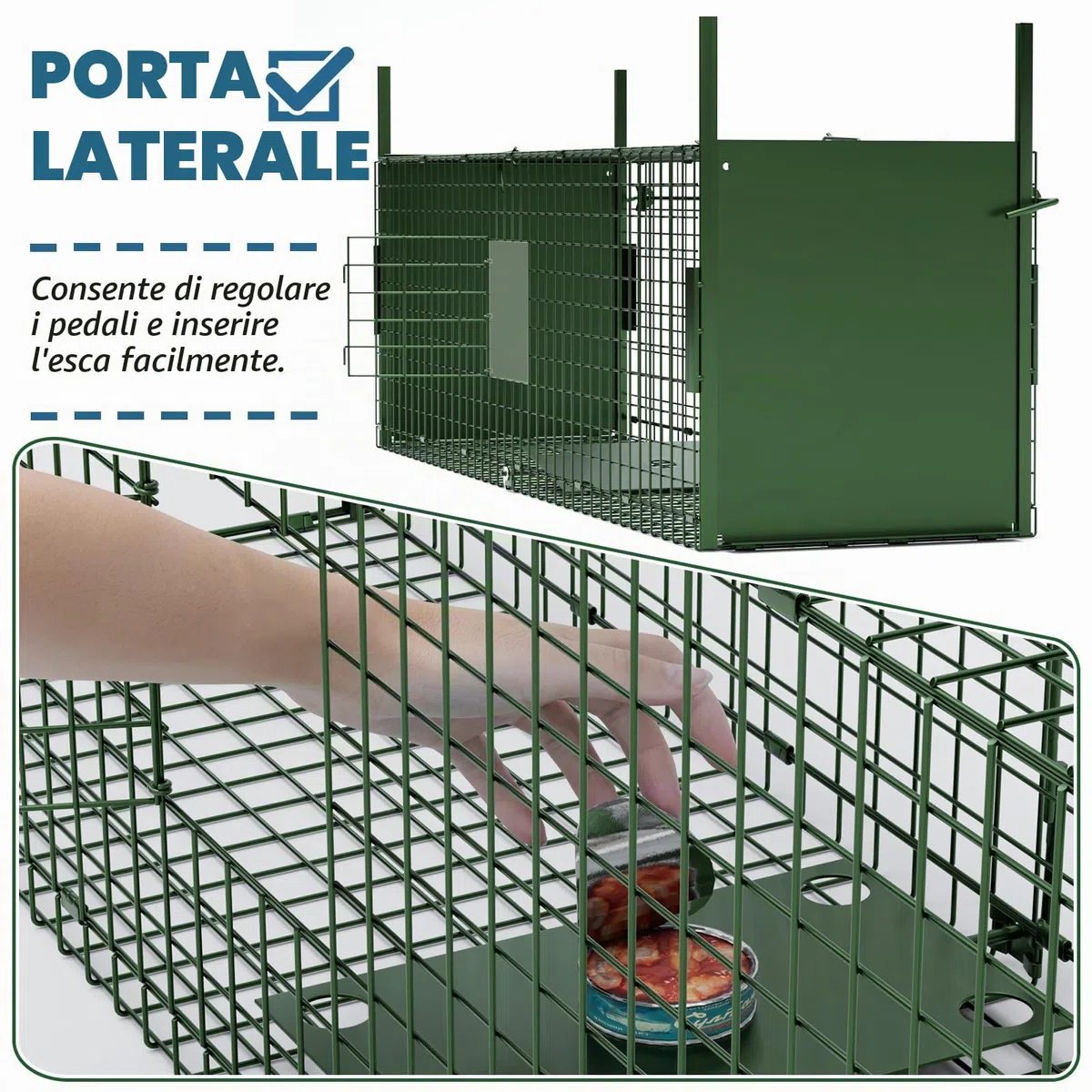 Trappola per Topi Gabbia Trappola Topi Vivi 100 X 29 X 31.5 cm Trappola Grandi Interno/Esterno