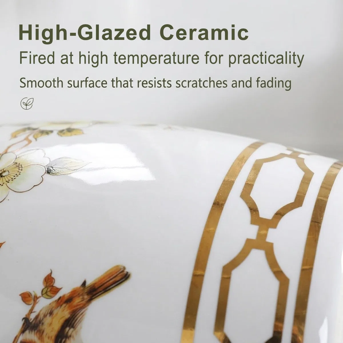 Sgabello da Giardino in Ceramica,Sgabello a Tamburo in Ceramica Smaltata | Piedini Antiscivolo,Superficie Superiore Piatta e Stabile,per Soggiorni Camere da Letto Cortili.