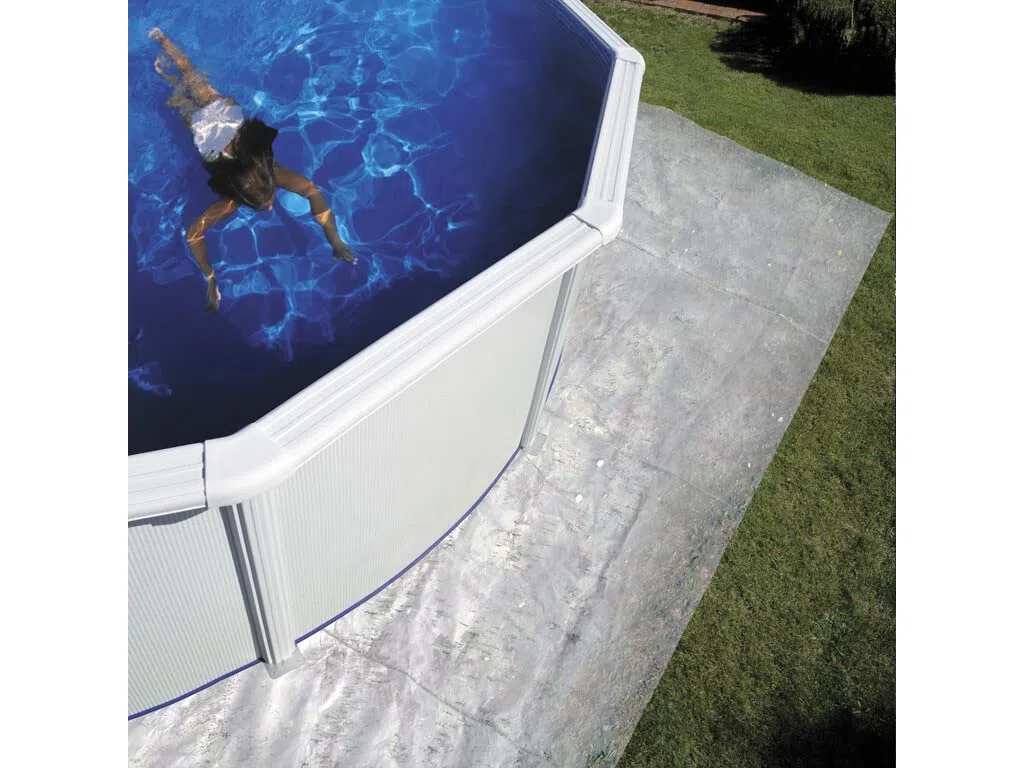 Piscina dream pool haiti acciaio bianco 7,30 x 3,75 x 1,32m KITPROV7388