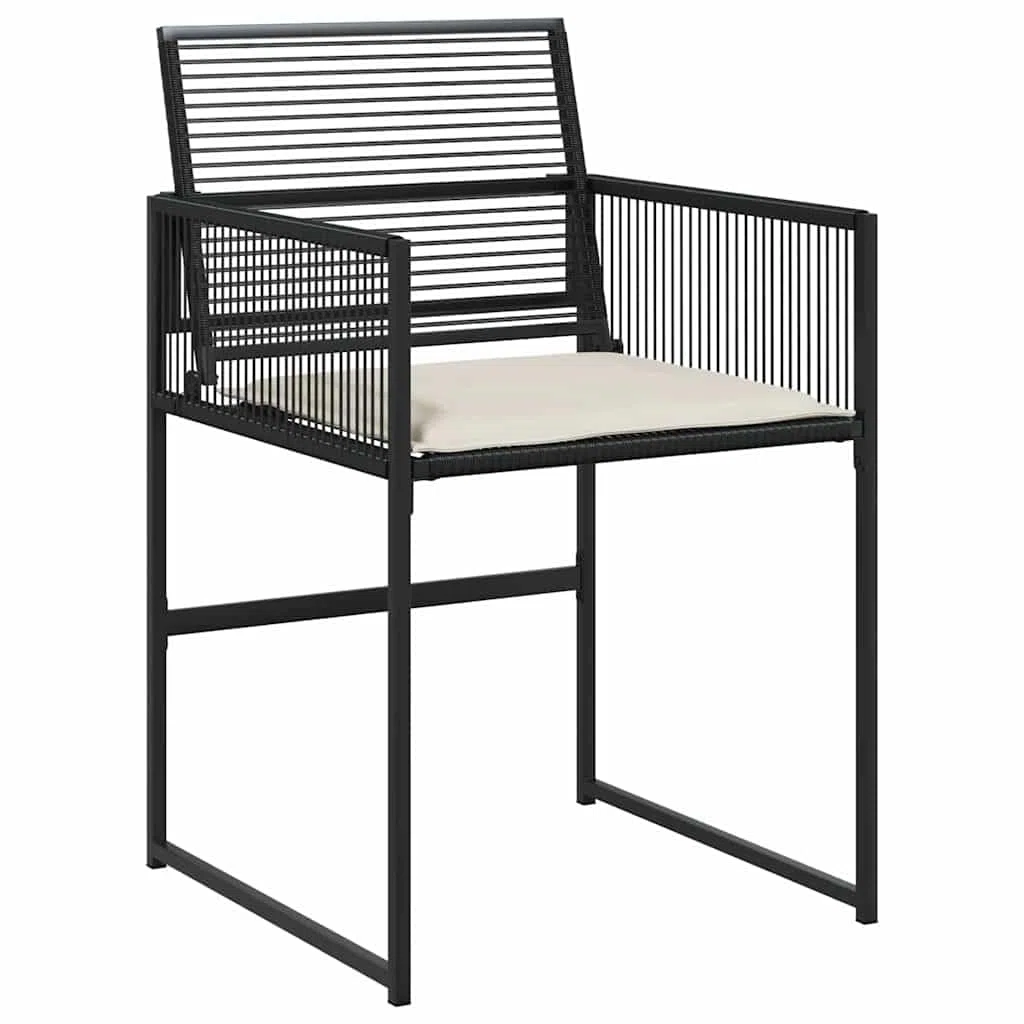 Set da Pranzo da Giardino 5 Pz in Polyrattan con Tavolo Nero | Struttura pieghevole salvaspazio con piano in vetro temperato, ideale per cene all'aperto su terrazzo o patio.