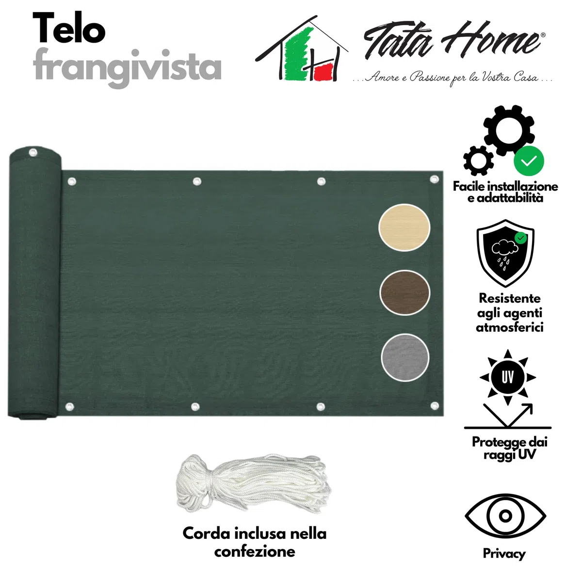 Telo Copri Ringhiera da Esterno Copri Balcone Frangivista Balcone Schermi Divisori Protettivi Schermo Privacy Terrazzi Recinzioni Giardino 90x500 cm Marrone