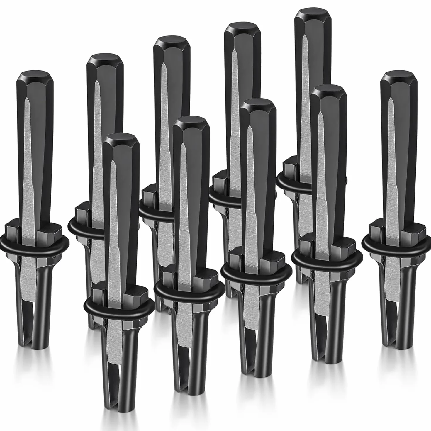 Cunei Pietre, 10 Pezzi Cuneo Di Pietra Cunei Di Spaccatura Di Roccia, 16mm 5/8" Cunei E Spessori Di Piuma Cuneo Da Incastro Cuneo Spaccapietre Strumento Spaccare La Pietra per Roccia, Granito, Cemento