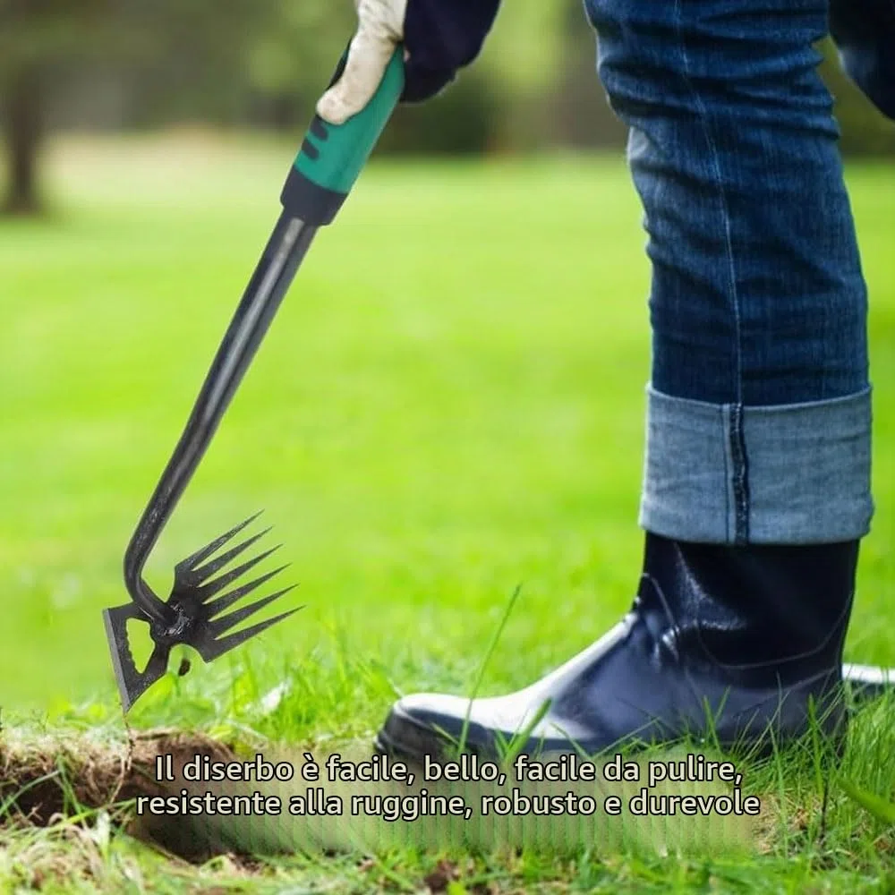 Anyingkai 2 Pezzi Sarchiatore Manuale con Manico,Earchiatore per Erbacce Professionale,Attrezzi per Diserbo,Estirpatore Erbacce orto,Diserbatrice Manuale,Estirpatore Erbacce Manuale (2 Grandi)