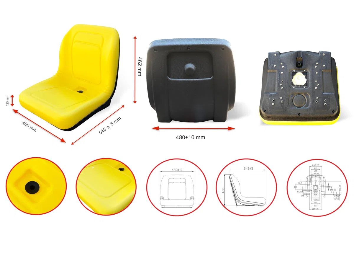 Guaina per sedile gialla, tosaerba, sedile del trattore, Gator Trail, Worksite, Turf, Utility adatta per John Deere