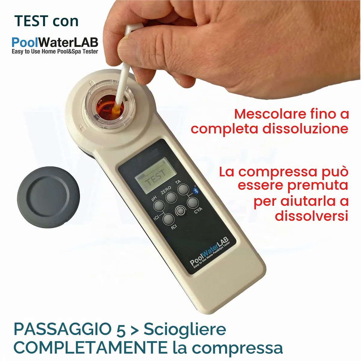 PoolLab 9 in 1, Analizzatore per acqua della piscina