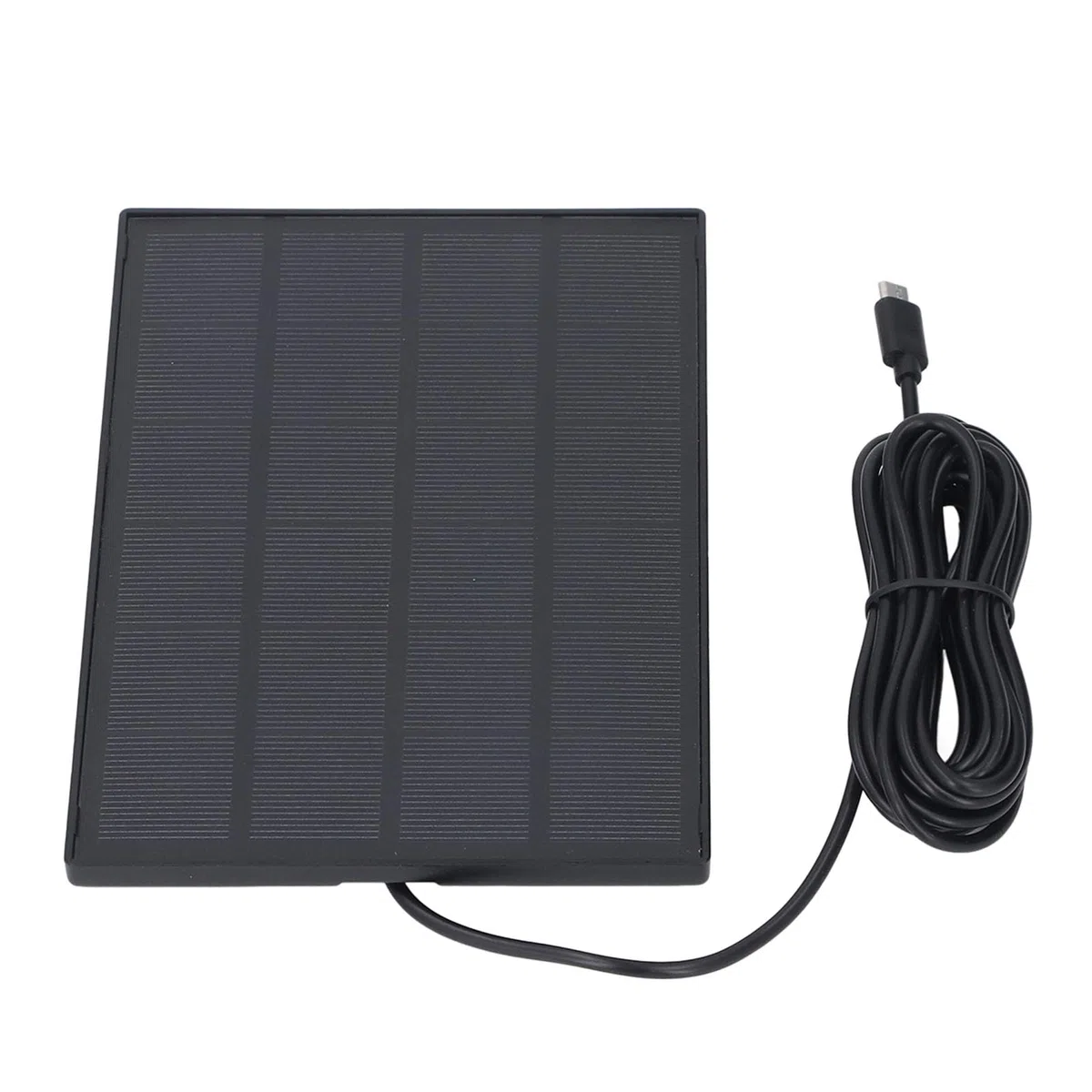 Pannello solare 5W 5V per telecamera di sicurezza IP66 Caricabatterie wireless esterno impermeabile con staffa regolabile Interfaccia USB tipo C Cavo da 3 metri
