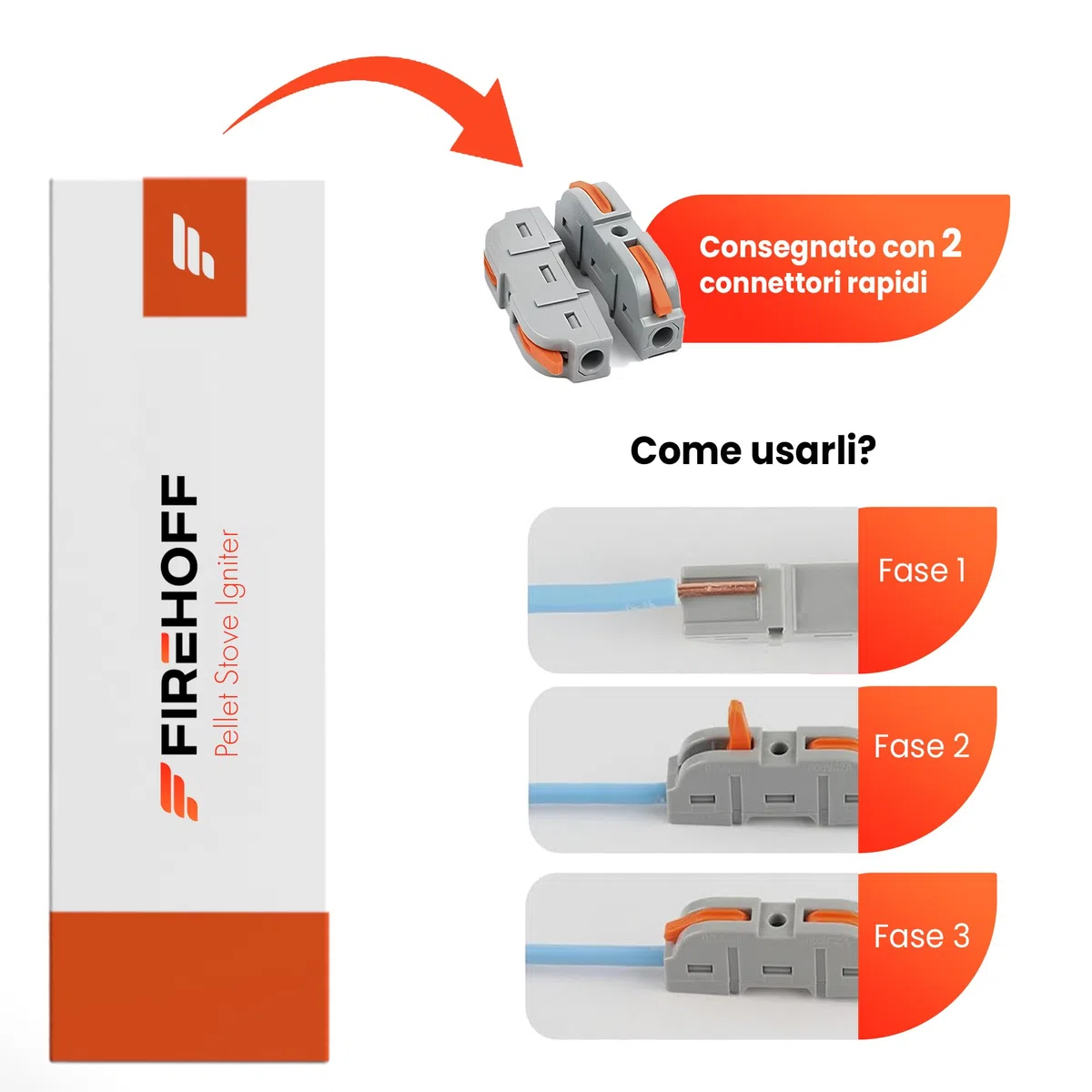 Candela ceramica per stufa a pellet NORDICA EXTRAFLAME/SKIA/RAVELLI/DAL ZOTTO – PSx 6-240-B – 300W, Ø11,55mm, 89mm, Modello non forato – Pezzo originale OEM GIAPPONE – GARANZIA 2 ANNI