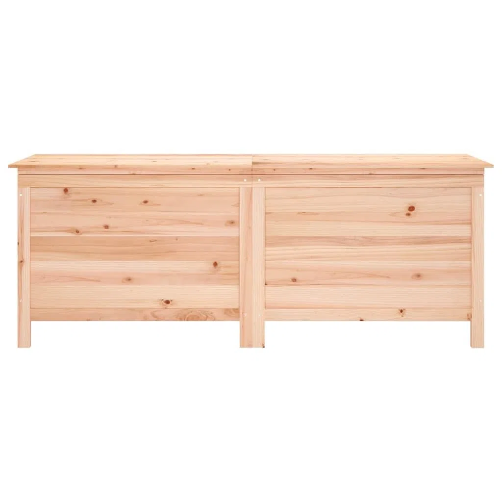 Scatola di immagazzinaggio da giardino, 150 x 50 x 56,5 cm, in legno massiccio e albero di stoccaggio, scatola per cuscini per esterni interni, giardino, balcone o terrazza