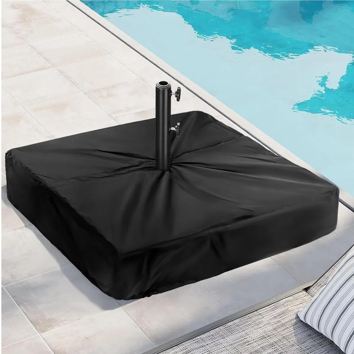 Ombrellone coperta, Ombrello Stand Protector Cloth Bag, Outdoor Sunshade Base Cover, Ombrellone Protezione per Backyard, Pool Deck, Beach, Garden, Yard, Patio, 42.13x42.13x5.12 Inches