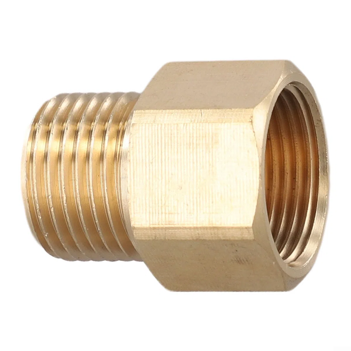 1 adattatore M22 da 14 mm femmina a G1/2 maschio, in ottone, connettore per idropulitrice elettrica per lancia per tubo flessibile, 4500 PSI da giardino e patio