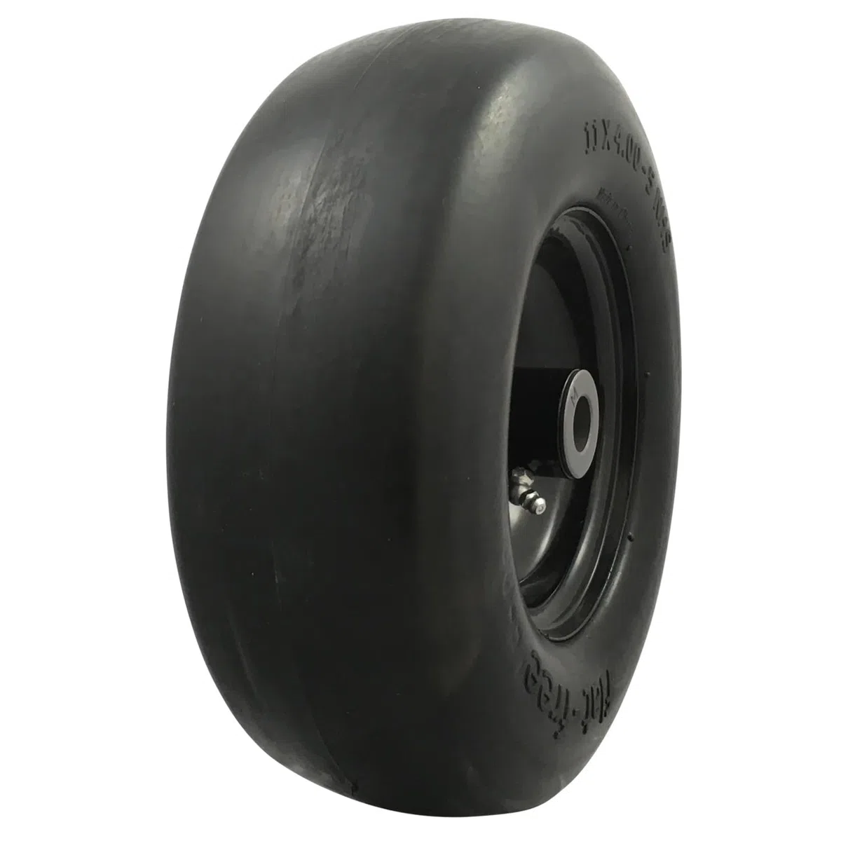 MARASTAR 00232 - Pneumatici e montaggio ruota - Misura universale - Flat-Free - 11 x 4.00-5 - Pneumatici di ricambio per tosaerba Zero Turn - Superficie liscia - Kit adattatore incluso