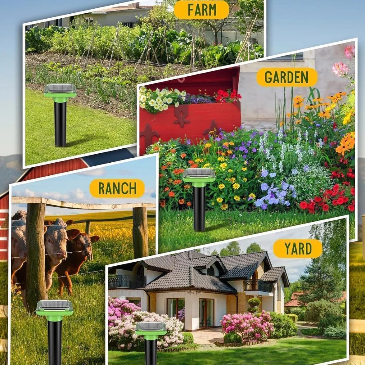 Repellente Solare per Talpe, Repellente per formiche Regina per Giardino e Campeggio, Gopher, Repellente per Serpenti Talpa, Gopher e Altri Repellenti per Talpe