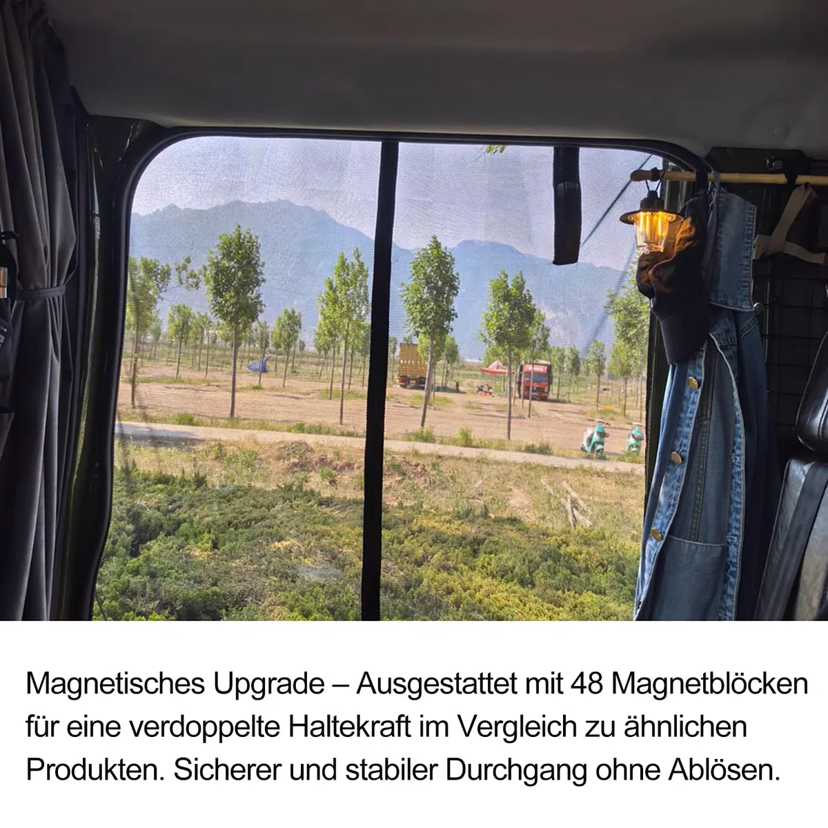 Zanzariera magnetica per porta scorrevole VW T5 T6, zanzariera per auto con protezione dagli insetti e protezione solare, rete ombreggiata da campeggio per porta laterale