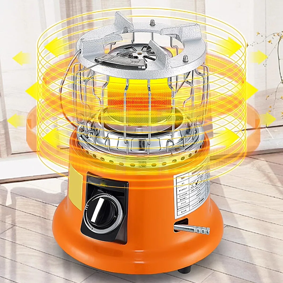 Riscaldatore da Esterno, 3600W ad Alta Potenza Stufa da Esterno Giardino, 3 Secondi di Calore Rapido, Riscaldatore a Gas per Campeggio Riscaldamento Cucina