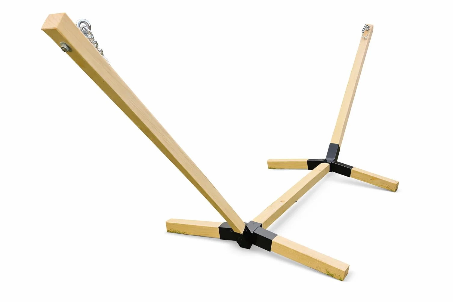 Struttura per amaca in legno, non trattata, pieghevole e regolabile, portata 150 kg, universale