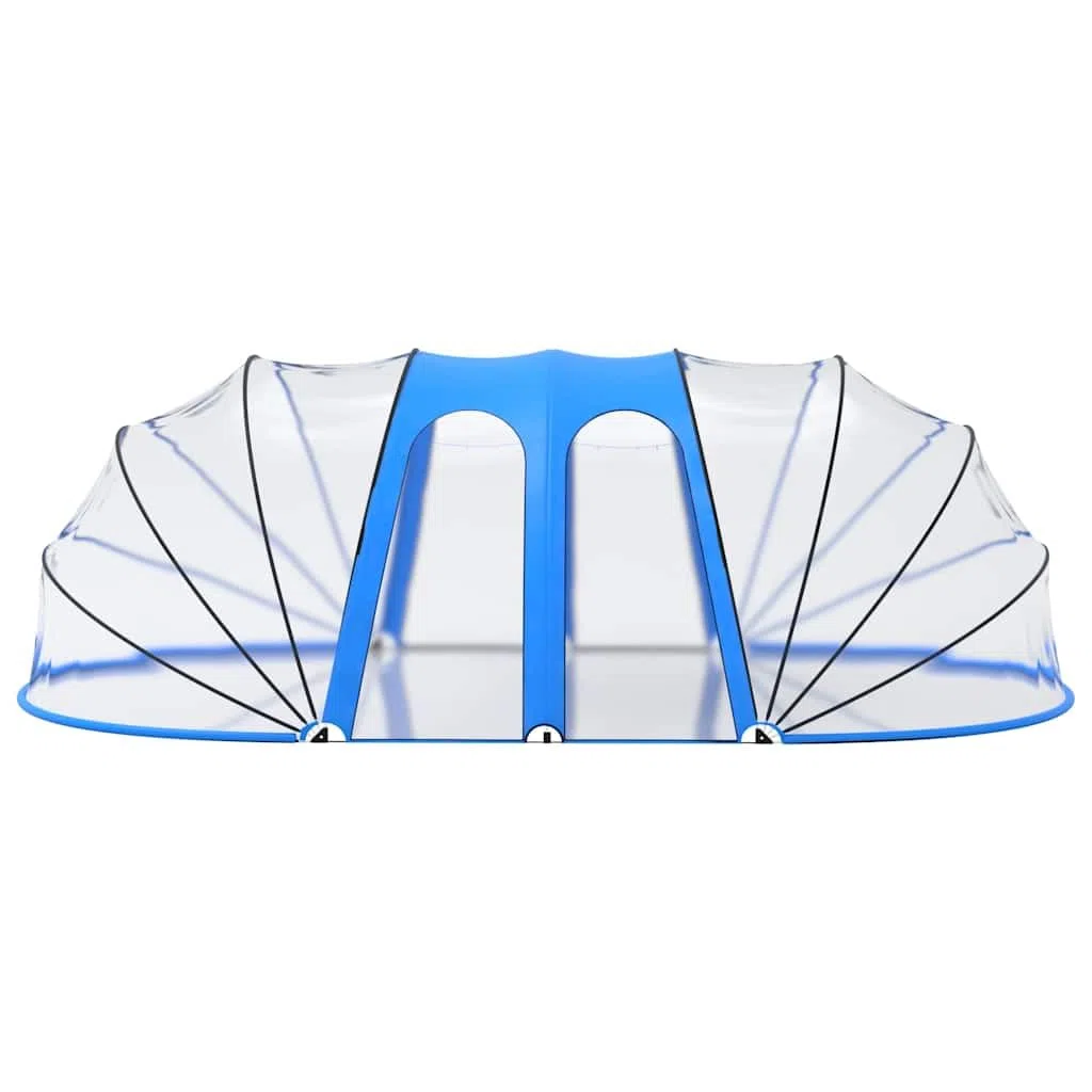 Piscina a cupola ovale, 620 x 410 x 210 cm, in PVC con telaio in fibra di vetro, copertura impermeabile per piscina fuori terra fino a 5 m, con porte arrotolabili, protezione UV