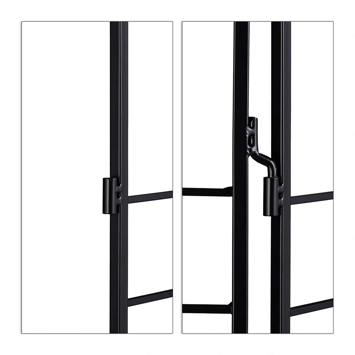 Relaxdays Griglia per Piante Rampicanti, Set da 3 Pannelli da Piantare, 122 x 30,5 cm, Traliccio per Giardinaggio, Nero