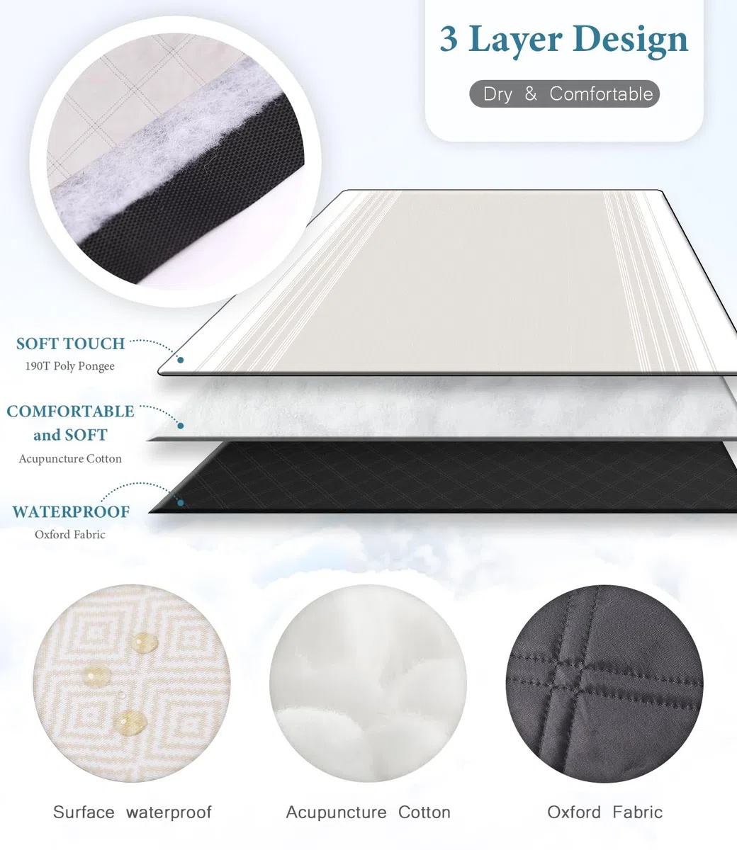 DEWUR Coperta da picnic, impermeabile, lavabile, coperta da spiaggia, senza sabbia, XXL, telo da spiaggia, isolante, con fondo impermeabile (Khaki, 200 x 200 cm)