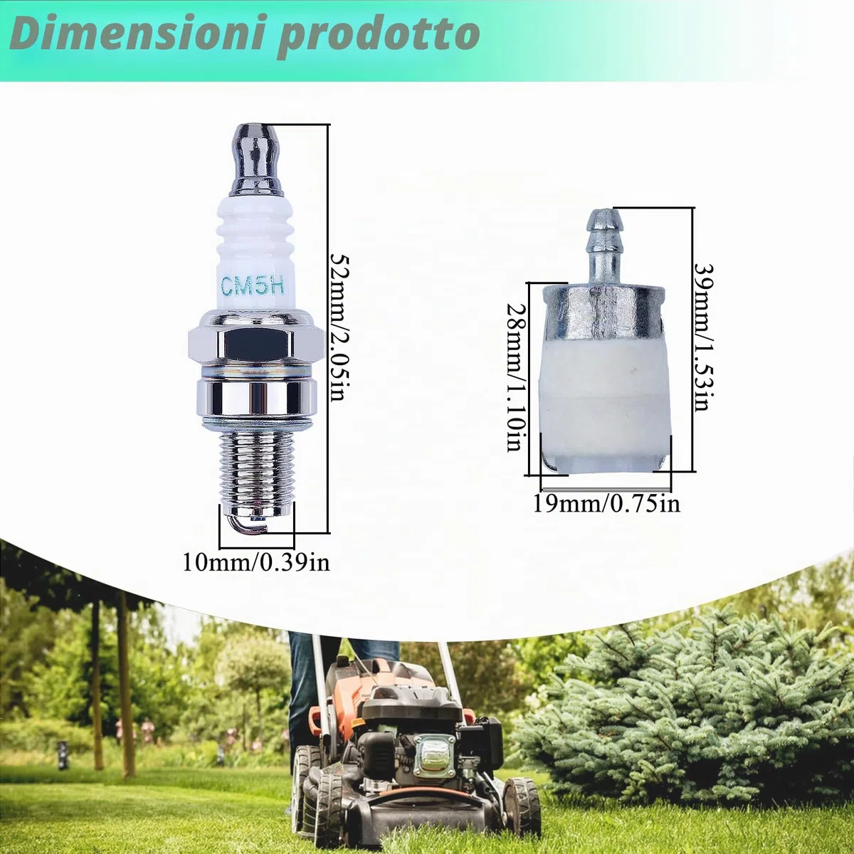 Carburatore Kit di Ricambi per Honda Motore GX35 GX25 FG110 HHT25 HHT35, ADEFOL Carburatore + Filtro Aria + Candela + Guarnizione + Filtro Carburante + Tubo Benzina Accessori 9 in 1