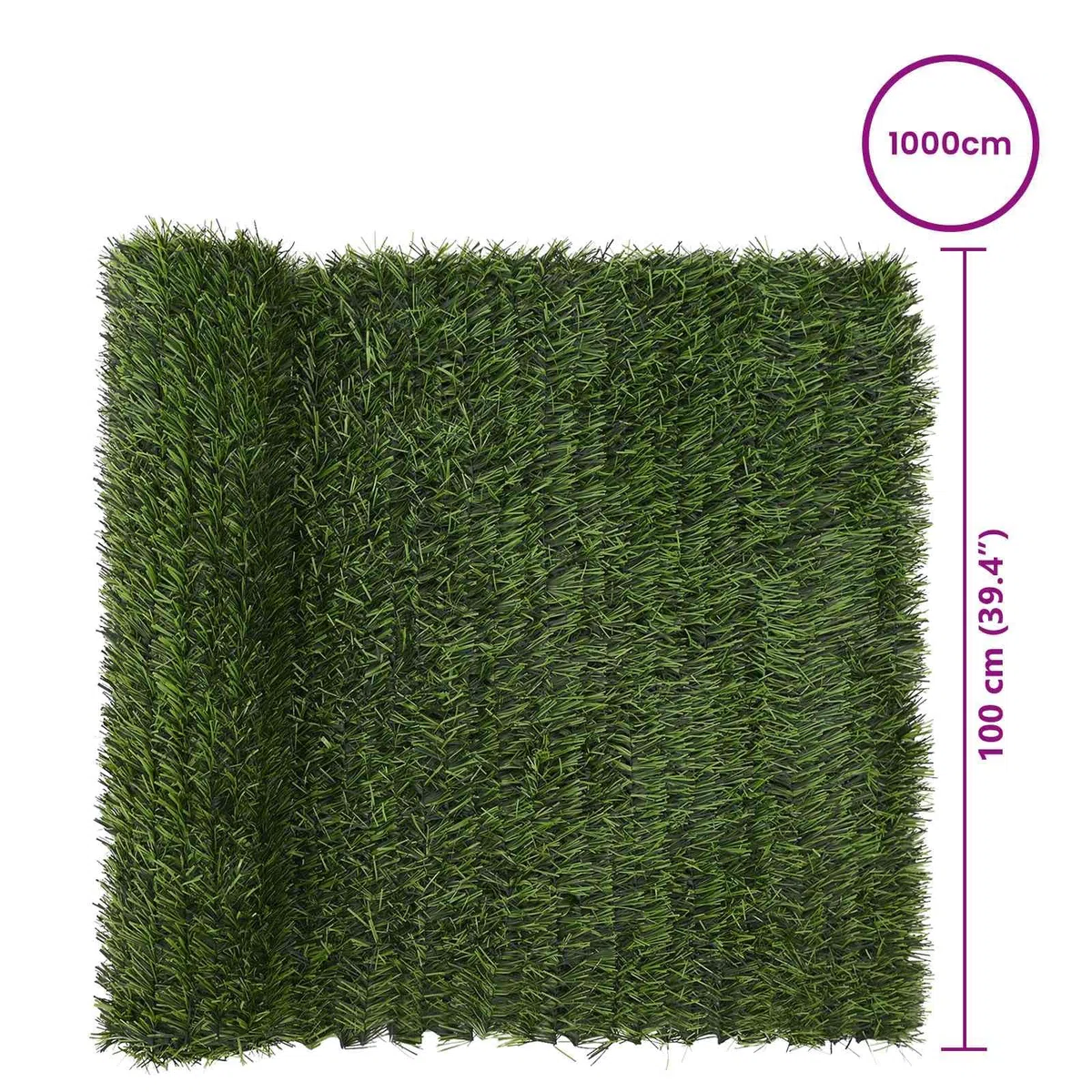 vidaXL Recinzione Artificiale Verde chiaro 1 x 10 m PVC e Acciaio, Recinzione in erba artificiale, schermo per patii, pannelli rettangolari, proteggi il tuo giardino all'aperto