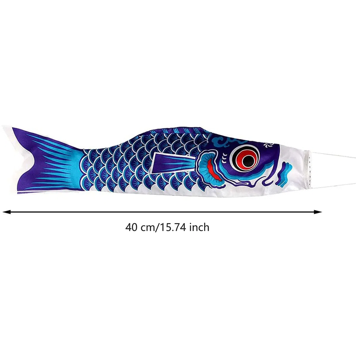 Giapponese Carpa Windsock Manica a Vento Stile Giapponese Carpa Vento Appeso Aquiloni Bandiere di Pesce Streamer Pesce Bandiera Kite Koinobori Decorazione Streamer Bandiera Appesa Fish 40cm 2 Pezzi