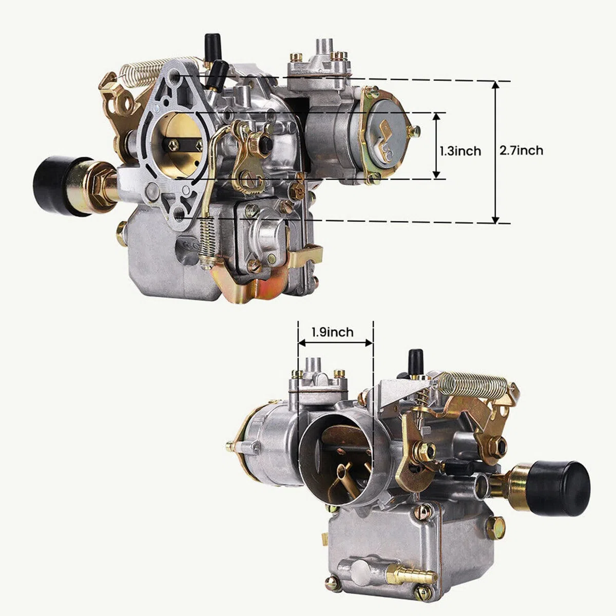 Carburatore elettrico 113129031K Carburatore Choke compatibile con VW Beetles 1971-1979 Dual Port 1600cc 12V Carburatore di ricambio 34 Pict-3 98-1289-B