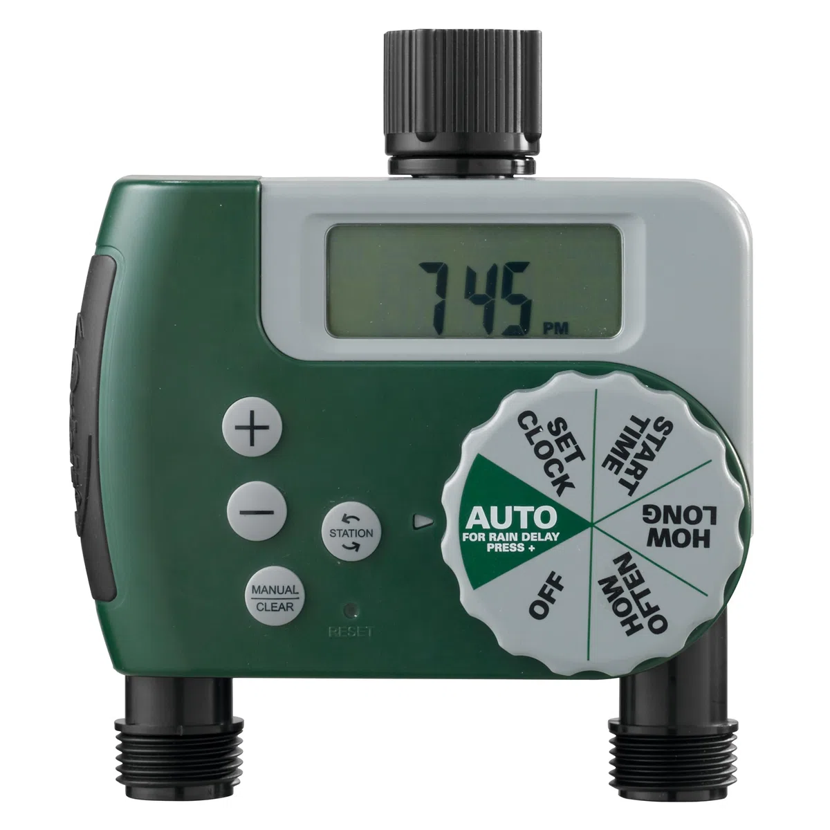 Orbit 58910 Timer programmabile per rubinetto, 2 uscite, verde
