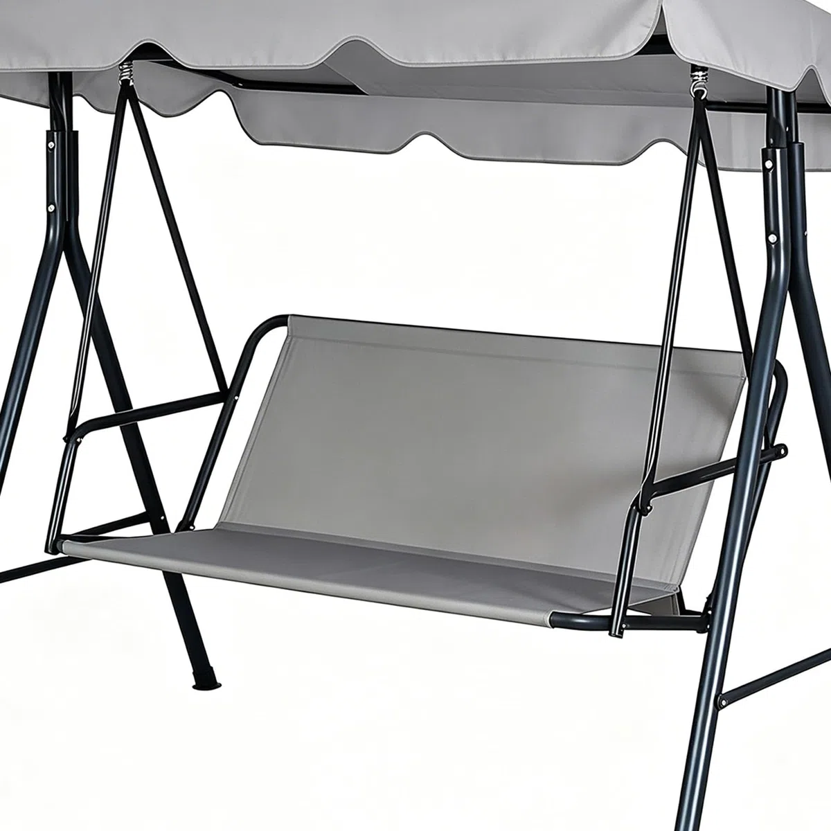 Coprisedile di Ricambio per Dondolo da Giardino, Copriseduta per Dondolo, Coprisedili per Altalena da Giardino, Copertura per Sedia da Giardino, 2 e 3 Posti, Grigio, 138 x 50 x 50 cm