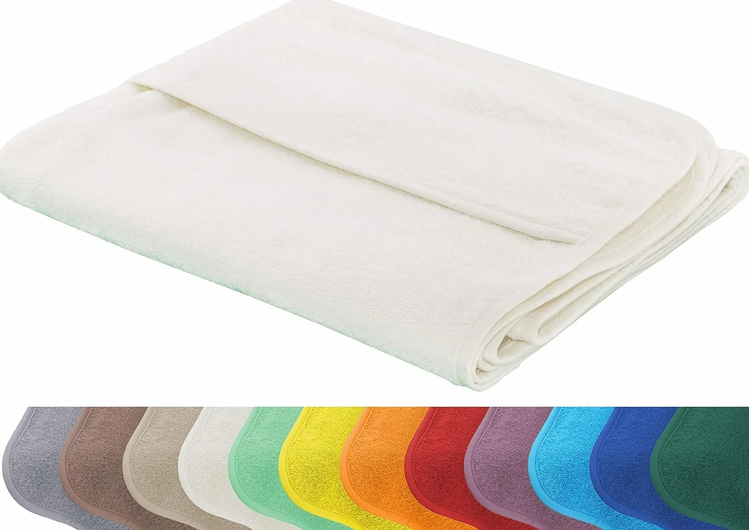 Brandsseller Coprisedia in Spugna per Sedia da Giardino 65x130 cm – Asciugamano XL in 100% Cotone Copricuscino - antiscivolo, lavabile, certificato Oeko-Tex – Verde Scuro