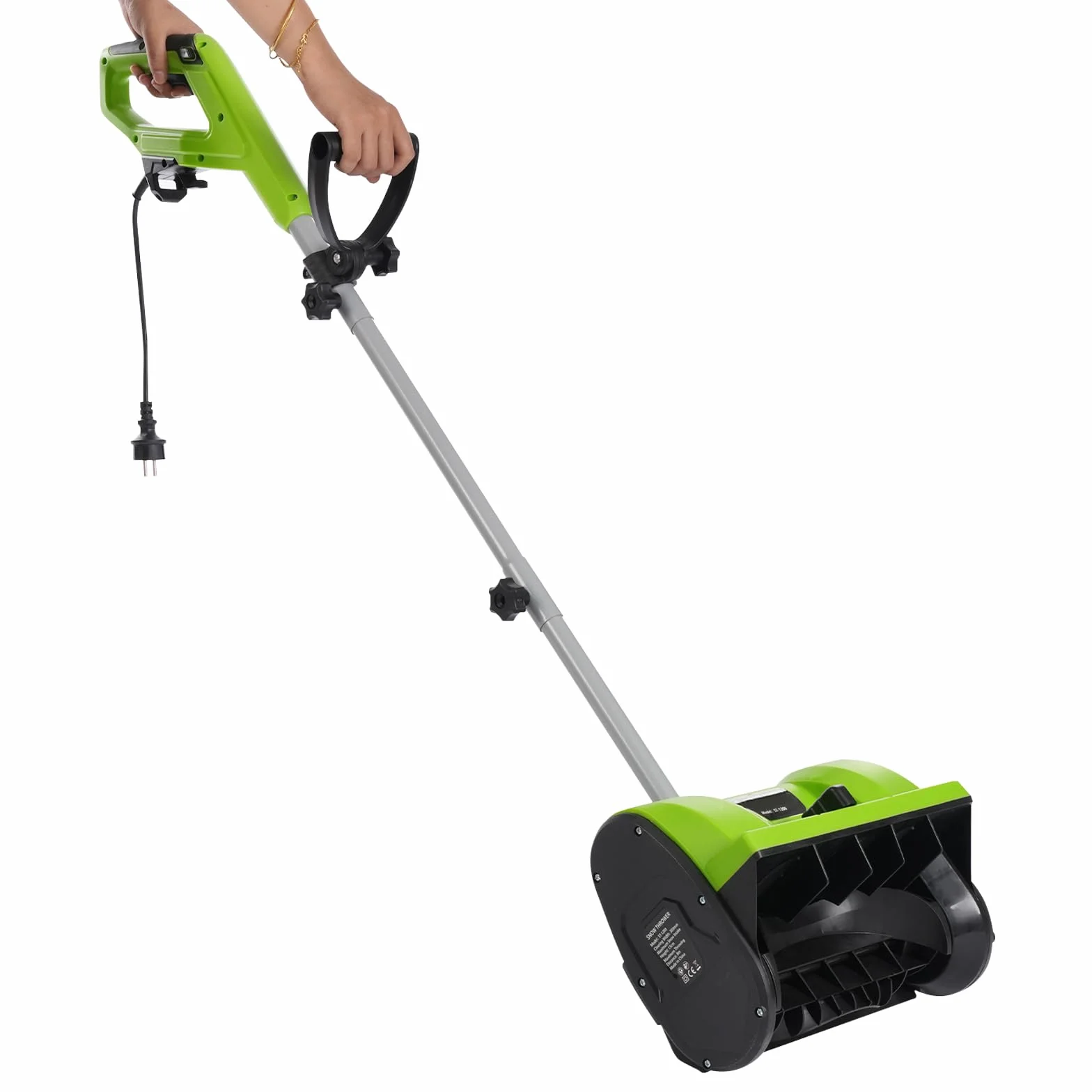 Spazzaneve elettrico, 1200 W, 3500 rpm, larghezza di lavoro: 30 cm, altezza massima della neve, 15 cm, spazzaneve