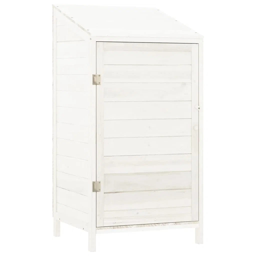 Casetta per attrezzi in legno massiccio di abete bianco, 55 x 52 x 112 cm, con telaio stabile e ampio spazio per attrezzi da giardino e utensili da giardino, robusta casetta da giardino in legno