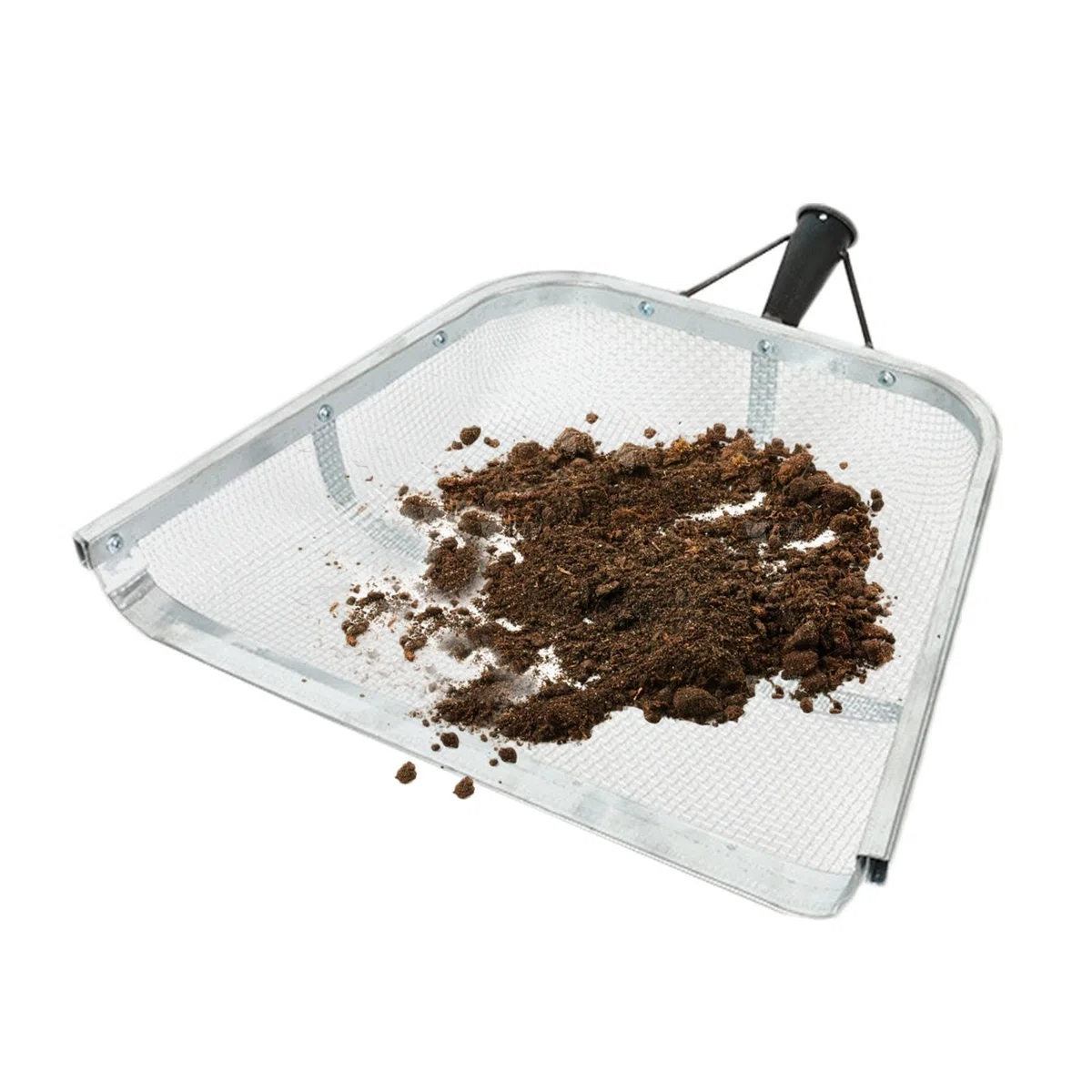 Generico Setaccio per Terreno per Giardinaggio - in Metallo Resistente alla Ruggine con Struttura A Griglia Fine, per Screening Portatile, Pala Filtrante di Grande capacità, Attrezzatura Efficie